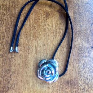 Silver Rose Necklace